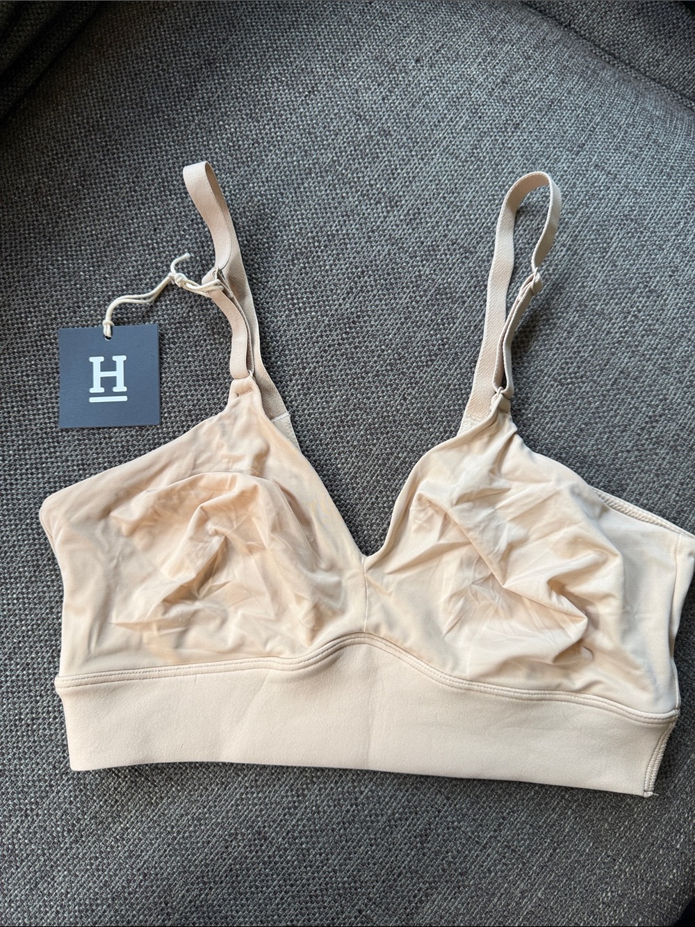 Harper Wilde Bliss Triangle Bralette,NWT, Large, Beige